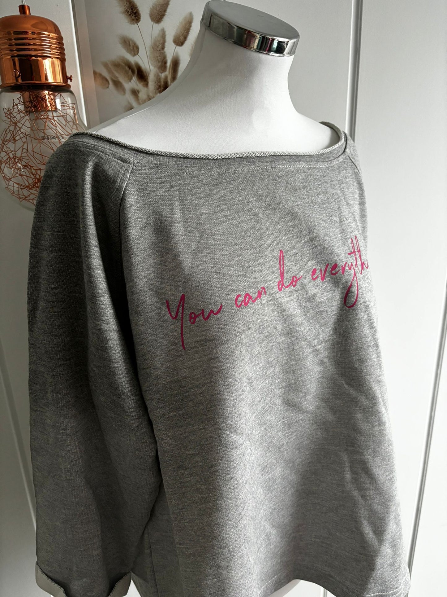 Off Shoulder Sweatshirt „You can do everything“