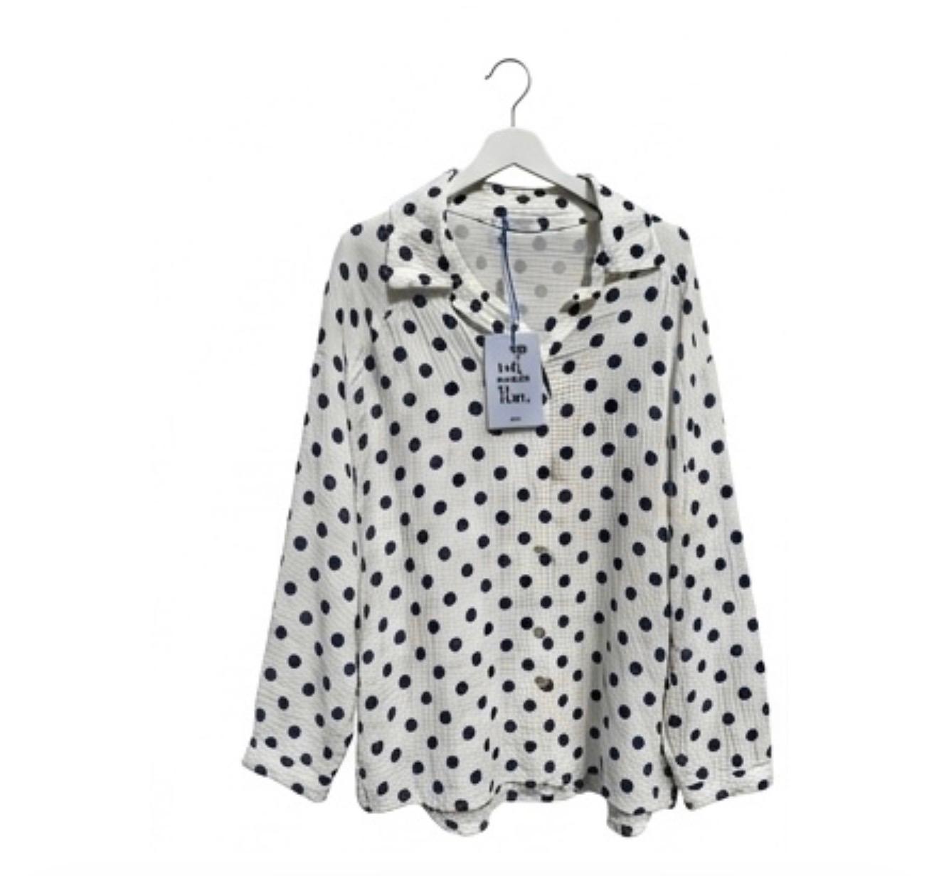 Musselinbluse Polka Dots