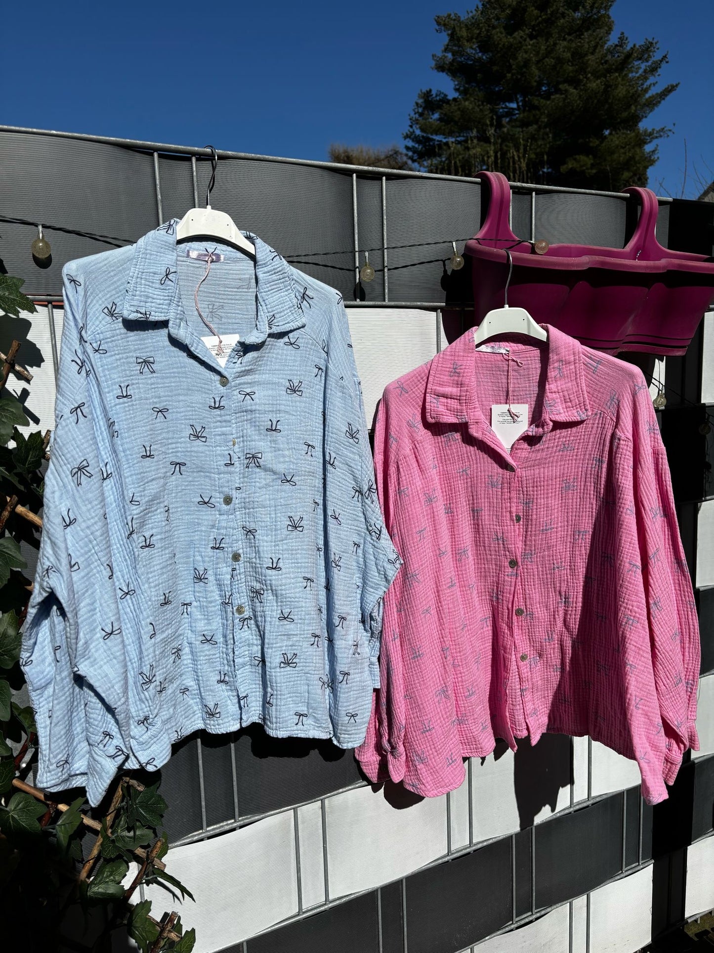 Schleifen Musselinbluse