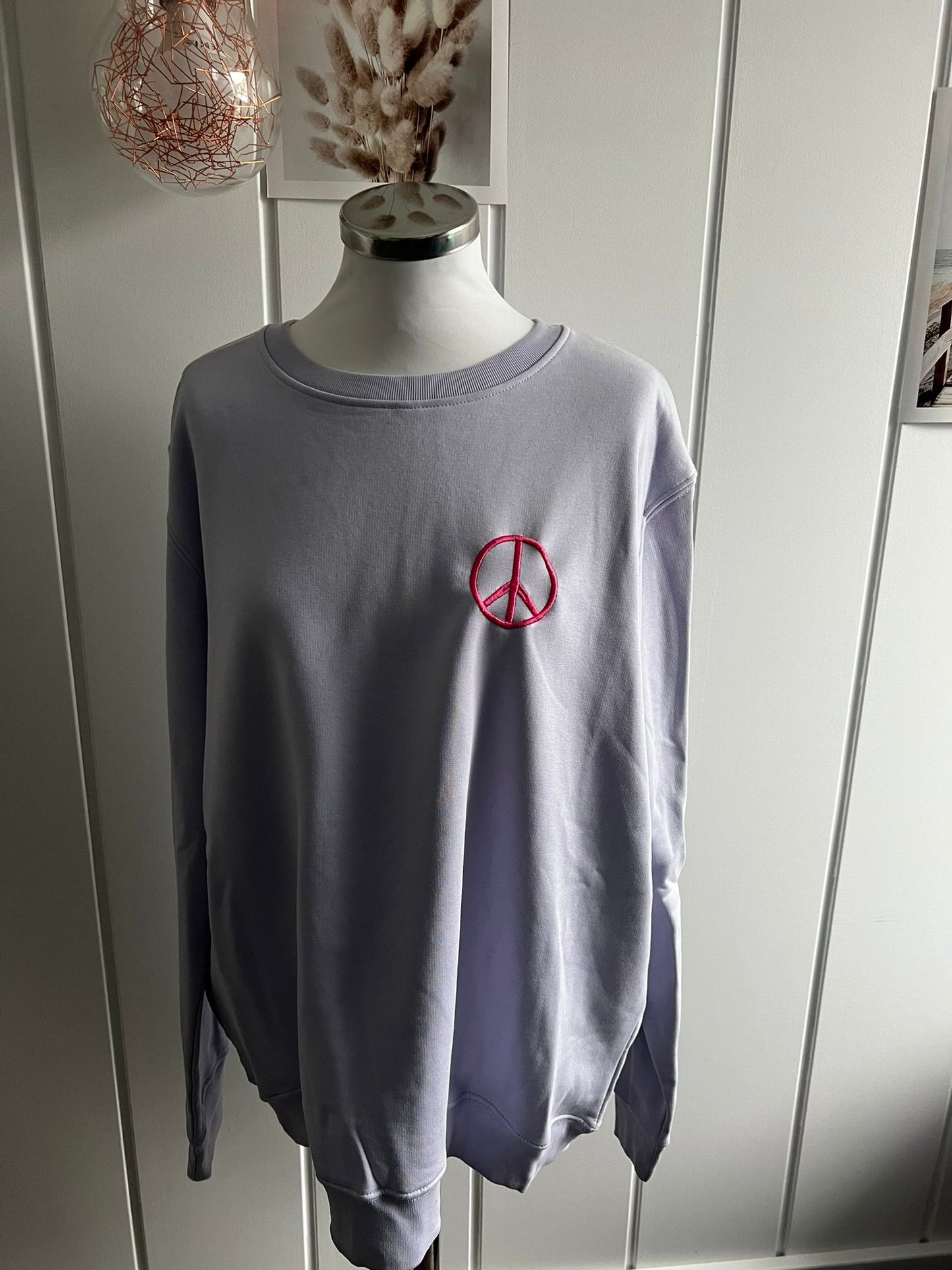 Sweatshirt Peace Zeichen Stick