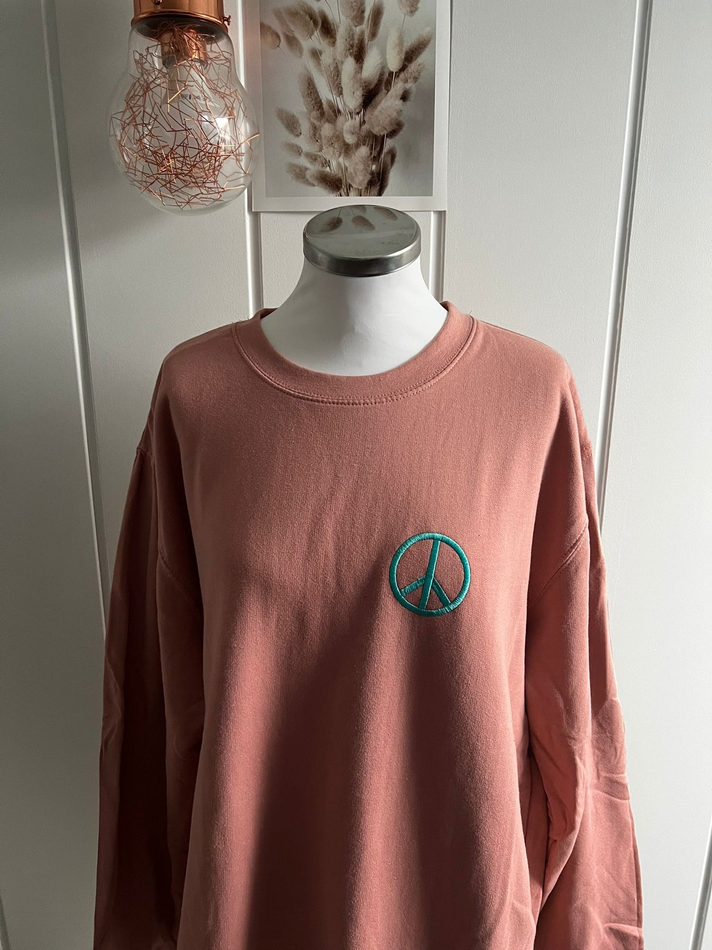 Sweatshirt Peace Zeichen Stick