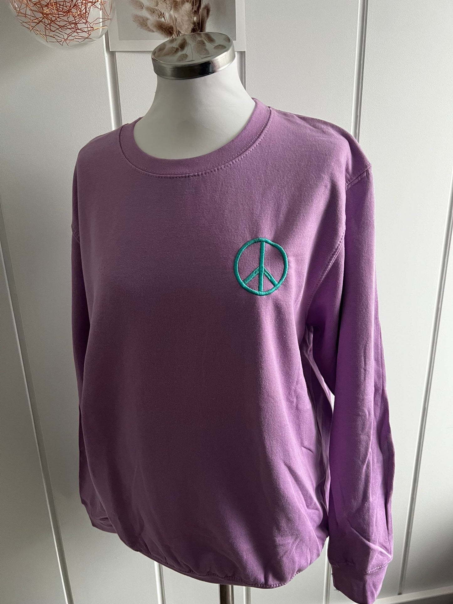 Sweatshirt Peace Zeichen Stick