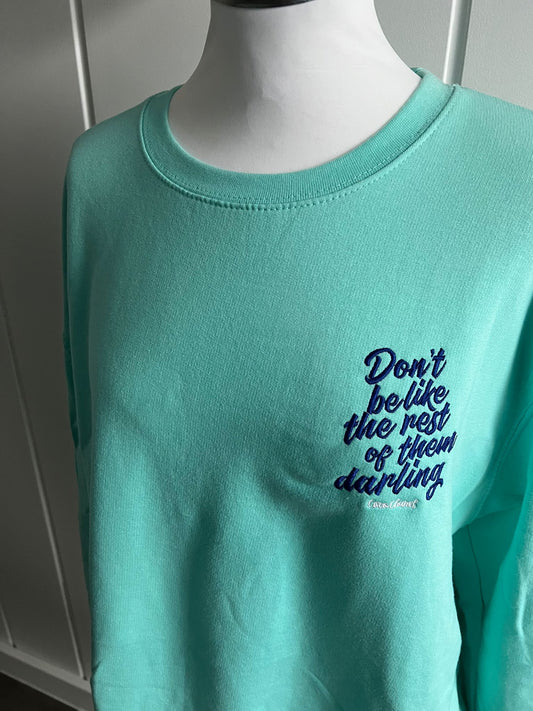Sweatshirt mit Stick Zitat Chanel