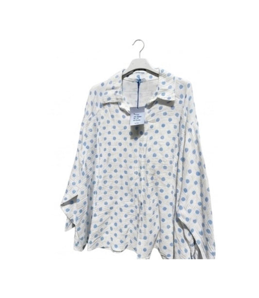 Musselinbluse Polka Dots