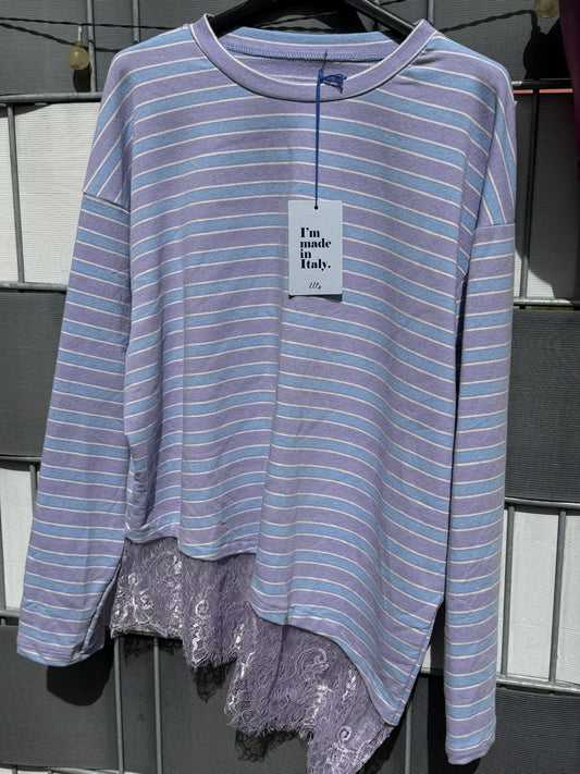Longsleeve mit asymetrischer Spitze
