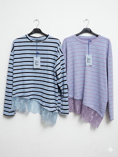 Longsleeve mit asymetrischer Spitze